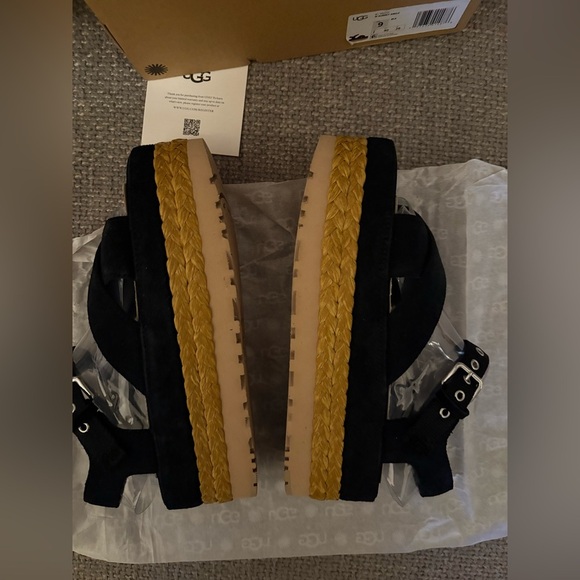 UGG Aubrey Ankle Platform Sandals – Black – Size US 9 - Picture 12 of 16